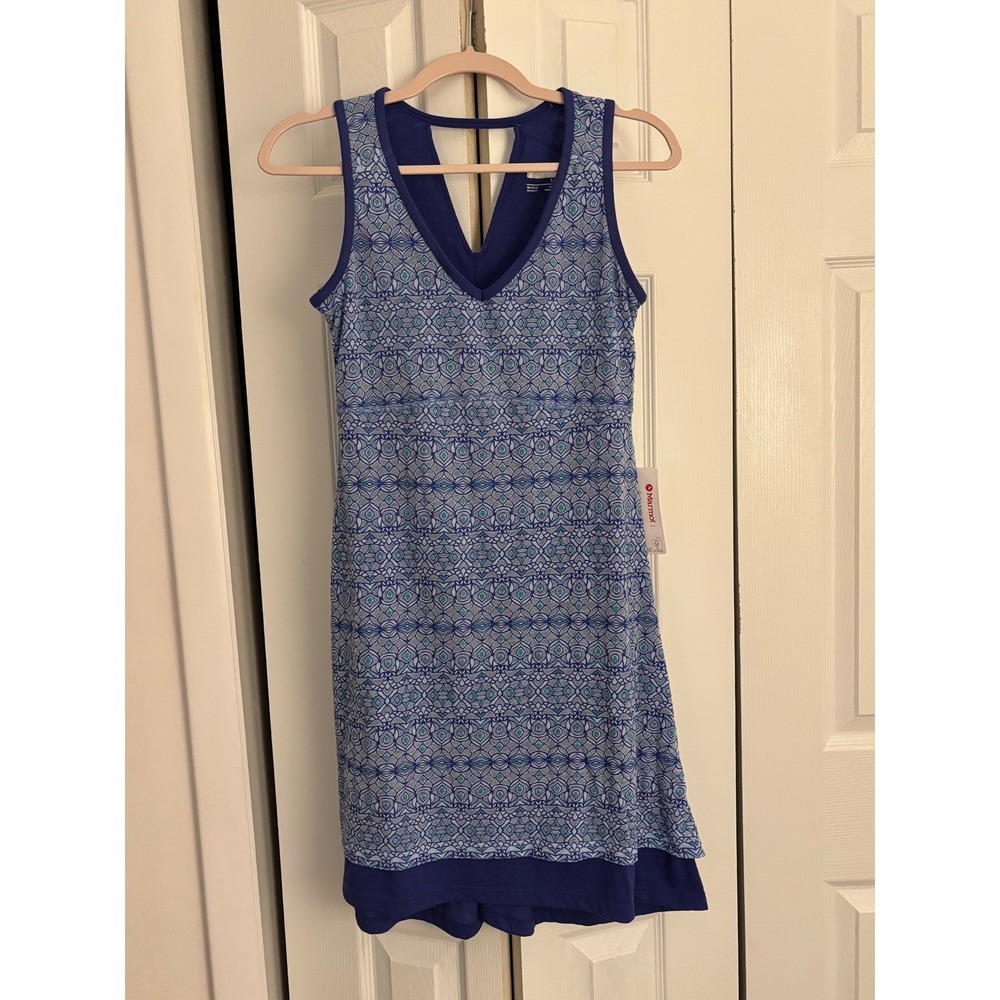 Marmot Larissa Dress S NWT Spectrum Blue Sage SPF 30 Travel MSRP $80 - Picture 6 of 8